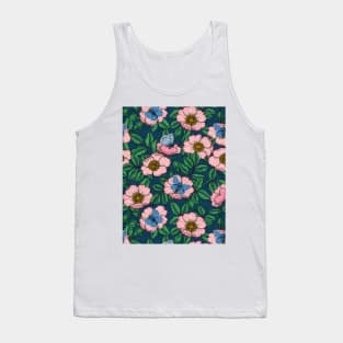 Dog rose and butterflies Tank Top